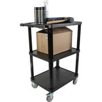 Utility Cart with Flat Shelf, 3 Tiers, 18-1/8" x 37-3/8" x 27-3/4", 330 lbs. Capacity Infinity Industrial Services Inc.