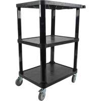 Utility Cart with Flat Shelf, 3 Tiers, 18-1/8" x 37-3/8" x 27-3/4", 330 lbs. Capacity Infinity Industrial Services Inc.