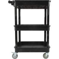 Utility Cart with Deep Lip Shelf, 3 Tiers, 19" x 39-1/2" x 28-1/4", 330 lbs. Capacity Infinity Industrial Services Inc.