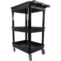 Utility Cart with Deep Lip Shelf, 3 Tiers, 19" x 39-1/2" x 28-1/4", 330 lbs. Capacity Infinity Industrial Services Inc.