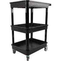 Utility Cart with Deep Lip Shelf, 3 Tiers, 19" x 39-1/2" x 28-1/4", 330 lbs. Capacity Infinity Industrial Services Inc.