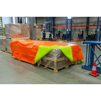 High-Visibility Heavy-Duty Woven Tarp, Polyethylene, Green/Orange, 16' x 20' x 12 mils Infinity Industrial Services Inc.