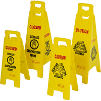 Wet Floor Safety Signs, Quadrilingual with Pictogram Infinity Industrial Services Inc.