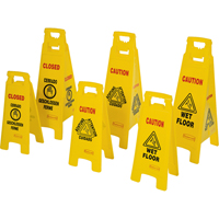 Wet Floor Safety Signs, Quadrilingual with Pictogram Infinity Industrial Services Inc.