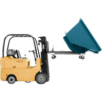 Conteneur autobasculeur, Acier, 3 vg³, Bleu Infinity Industrial Services Inc.