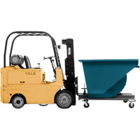 Conteneur autobasculeur, Acier, 3 vg³, Bleu Infinity Industrial Services Inc.