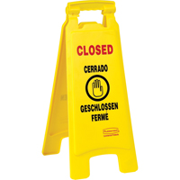 Closed Safety Signs, Quadrilingual with Pictogram Infinity Industrial Services Inc.