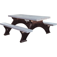 Recycled Plastic Picnic Tables, 8' L x 62-1/4" W, Grey Infinity Industrial Services Inc.