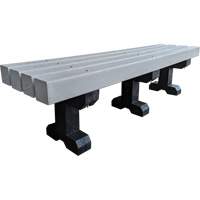 Park Bench, Recycled Plastic, 72" L x 17" W x 17" H, Grey Infinity Industrial Services Inc.