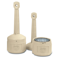Smokers Cease-Fire&reg; Cigarette Butt Receptacle, Free-Standing, Plastic, 4 US gal. Capacity, 38-1/2" Height Infinity Industrial Services Inc.