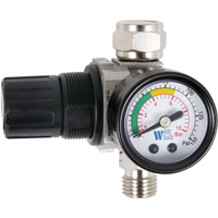 Air Dial Regulator with Gauge for Spray Gun, 1/4" NPT, 135 PSI Max. PSI, Standard Infinity Industrial Services Inc.