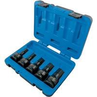 Metric Impact Bit Socket Set, Hex, 3/4" Drive, 5 Pcs Infinity Industrial Services Inc.
