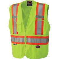 6936 Veste de s&eacute;curit&eacute; d&eacute;tachable en 5 points, Jaune lime haute visibilit&eacute;, 2T-Grand, Polyester Infinity Industrial Services Inc.