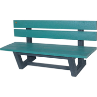 Bancs de parc d'ext&eacute;rieur, Plastique recycl&eacute;, 60" lo x 22-13/16" la x 29-13/16" h, Vert Infinity Industrial Services Inc.