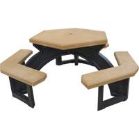 Recycled Plastic Hexagon Picnic Tables, 78" L x 78" W, Cedar Infinity Industrial Services Inc.
