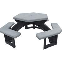 Recycled Plastic Hexagon Picnic Tables, 78" L x 78" W, Grey Infinity Industrial Services Inc.