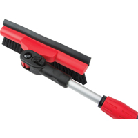 Snow Brush With Pivot Head, Telescopic, Rubber Squeegee Blade, 52" Long, Black/Red Infinity Industrial Services Inc.