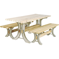 2x4 Basics&reg; Picnic Table & Benches Kit, 8' L x 30" W, Sand Infinity Industrial Services Inc.