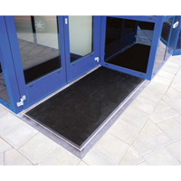 Gritstop Fingermat Matting, Rubber, Scraper Type, Textured Pattern, 2' x 2-2/3', Black Infinity Industrial Services Inc.