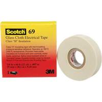 Scotch&reg; Glass Cloth Tape, 19 mm (3/4") W x 20 m (66') L, 7 mils, White Infinity Industrial Services Inc.