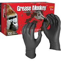 Gants jetables Grease Monkey, Grand, Nitrile, 5 mils, Sans poudre, Noir Infinity Industrial Services Inc.