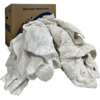 Wiper Rags Box, Terrycloth, White, 10 lbs. Infinity Industrial Services Inc.