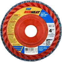 Red Heat&reg; Plastic Flat Flap Discs, 4-1/2" x 7/8", Type 27, 40 Grit, Ceramic Alumina Infinity Industrial Services Inc.