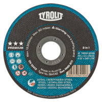 Meule &agrave; tronçonner 2-en-1 de premi&egrave;re qualit&eacute; Thincut, 4-1/2" x 0,045", Arbre de 7/8", Type 1, Oxyde d'aluminium, 13 300 Tr/min Infinity Industrial Services Inc.