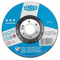 Meule 2-en-1 de premi&egrave;re qualit&eacute;, 5" x 9/32", Arbre 7/8", Type 27 Infinity Industrial Services Inc.