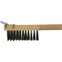 Scratch Brush With Scraper, Stainless Steel, 3 x 10 Wire Rows, 20" Long Infinity Industrial Services Inc.