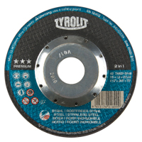 Meule &agrave; tronçonner profonde de premi&egrave;re qualit&eacute; Thincut, 7" x 1/16", Arbre de 7/8", Type 27, Oxyde d'aluminium, 8600 Tr/min Infinity Industrial Services Inc.