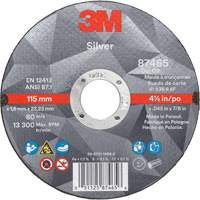 Silver Cut-Off Wheel, 4-1/2" x 0.045", 7/8" Arbor, Type 1, Ceramic, 13300 RPM Infinity Industrial Services Inc.