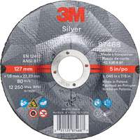 Silver Cut-Off Wheel, 5" x 0.045", 7/8" Arbor, Type 27, Ceramic, 12250 RPM Infinity Industrial Services Inc.