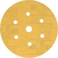 Hookit Dust-Free Sanding Disc, 6" Dia., P240 Grit, Aluminum Oxide, A-Weight Infinity Industrial Services Inc.