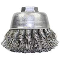 Brosse-boisseau &agrave; fil nou&eacute;, 3-1/2" dia. x 5/8"-11 arbre Infinity Industrial Services Inc.