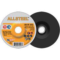 AllSteel Grinding Wheel, 4-1/2" x 1/4", 7/8" Arbor, Aluminum Oxide, Type 27 Infinity Industrial Services Inc.