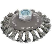 AllSteel Wire Brush, 4" Dia., 0.02" Fill, 5/8"-11 Arbor, Steel Infinity Industrial Services Inc.