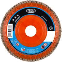 Disque &agrave; lamelles de premi&egrave;re qualit&eacute; LongLife, 4-1/2" x 7/8", Type 27, Grain 120, Zirconium Infinity Industrial Services Inc.