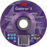 Cubitron™ 3 Cut-Off Wheel, 5" x 0.045", 7/8" Arbor, Type T27, Ceramic, 12250 RPM NY551 | Infinity Industrial Services Inc.