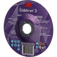 Cubitron™ 3 Cut-Off Wheel, 5" x 0.045", 7/8" Arbor, Type T27, Ceramic, 12250 RPM NY551 | Infinity Industrial Services Inc.