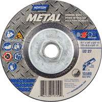 Meule pour le m&eacute;tal, 4-1/2" x 1/4", Arbre 5/8"-11, Oxyde d'aluminium, Type 27 Infinity Industrial Services Inc.