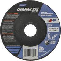 Disque combin&eacute; de meulage et tronçonnage Gemini XXL, 4-1/2" x 1/8", Arbre de 7/8", Type 27, Oxyde d'aluminium Infinity Industrial Services Inc.