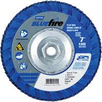 BlueFire&reg; Standard-Density Flap Disc, 7" x 5/8"-11, Type 27, P36 Grit, Zirconia Alumina Infinity Industrial Services Inc.
