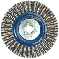 Stringer Bead Knot Wire Brush For Angle Grinders, 4" Dia., 0.02" Fill, 5/8"-11 Arbor, Stainless Steel Infinity Industrial Services Inc.