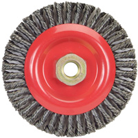 Stringer Bead Knot Wire Brush For Angle Grinders, 5" Dia., 0.02" Fill, 5/8"-11 Arbor, Steel Infinity Industrial Services Inc.