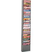 Literature Storage Racks, Stationary, 20 Slots, Steel, 13-1/8" W x 4-1/8" D x 58-1/2" H Infinity Industrial Services Inc.