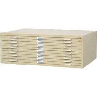 Steel Plan Files, 10 Drawers, 46-3/8" W x 35-3/8" D x 16-1/2" H Infinity Industrial Services Inc.