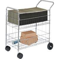 Wire Mail Cart, 200 lbs. Capacity, Chrome, 19" D x 30" L x 39-1/4" H, Chrome Plated Infinity Industrial Services Inc.
