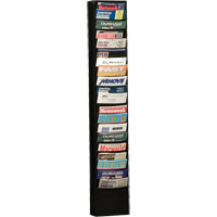 Literature Storage Racks, Stationary, 20 Slots, Steel, 9-3/4" W x 4-1/8" D x 58" H Infinity Industrial Services Inc.