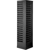 Literature Storage Racks, Rotating, 92 Slots, Steel, 14-1/8" W x 14-1/8" D x 66" H Infinity Industrial Services Inc.